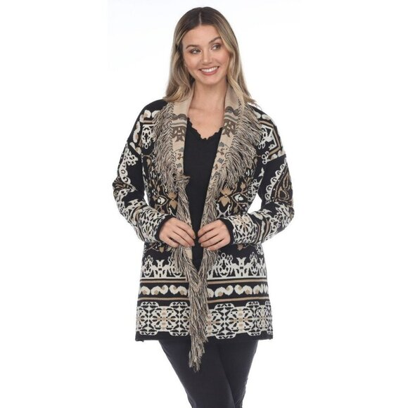 Ten-Oh Boho Open Front Cardigan Sweater Kimono Size 8 - Picture 6 of 13